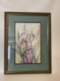 Framed & Matted Purple Iris Print