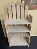 Handmade Solid Oak Shelf 4 Tier