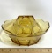 Vintage Amber Glass Anchor Hocking Chip and Dip Bowl