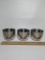 Collectible Set of 3 Vintage Authentic Reproduction Stieff Pewter Jefferson Cups 
