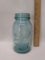 Vintage Blue Glass Ball Mason Jar