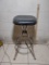 Vintage Metal Shop Stool