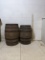 Lot of 2 Vintage Wooden Empty Wine Barrels