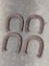 Lot of 4 Vintage Metal Double Ringer Horseshoes