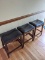 Lot of 3 Bed Bath & Beyond Black Seated Stools