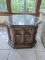 Vintage Wooden Side Table with Lower Cabinet