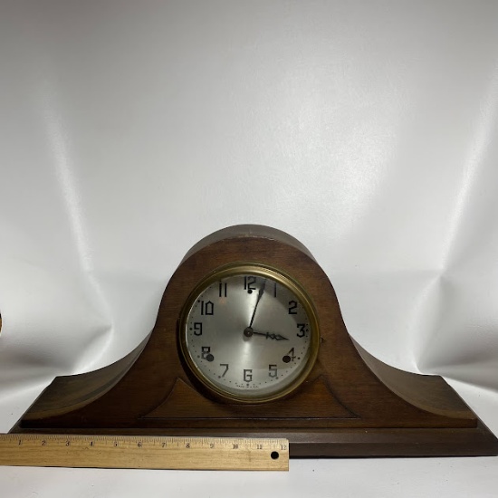 Vintage Wooden Gilbert Mantel Clock