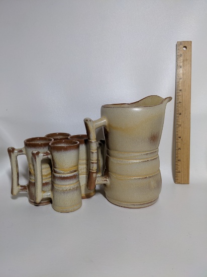 Set of 5 Vintage Frankoma Pottery Mugs