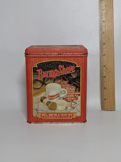 Vintage Burma-Shave Mug, Brush, and Soap Set