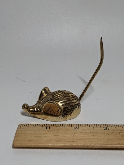 Vintage Brass Mouse Ring Holder