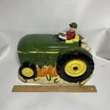 Vintage Ceramic Collectible John Deere Tractor Cookie Jar