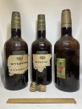 Lot of 3 Empty Vintage Windsor Canadian Glass Bottles