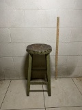 Vintage Metal Shop Stool