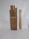 Set of Vintage Stainless Tedron Knives in Wooden Block