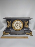 Antique Metal Mantel Clock