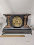 Antique Seth Thomas Mantel Clock with Lion Heads & Rings