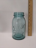 Vintage Blue Glass Ball Mason Jar