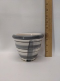 Vintage Striped Ceramic Cup