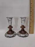 Set of 2 Vintage Kromex Candle Holders