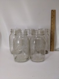 Lot of 5 Vintage Glass Ball Mason Jars