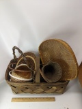 Lot of 8 Vintage Wicker Baskets