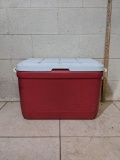 Vintage Red and White Rubbermaid Gott Cooler