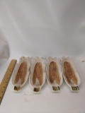 Set of 4 Vintage Ceramic Corn on the Cob Holders