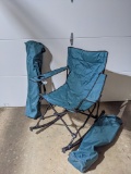 Set of 2 Foldable Rocking Lawn Chairs