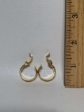 Pair of Gold Tone Clip-on Hoop Earrings by Monet