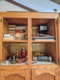 Cabinet Lot of Misc. Items and Books