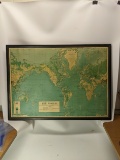 Vintage Plastic Relief Map of The World Cat. No. 58130-2