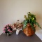 3 Artificial Flower Arrangements in Various Vases