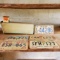 5 Old License Plates, Antique Delco Remy - Empty box, and Plastic Herald Journal Box