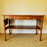 Vintage Solid Maple Table with Drawer