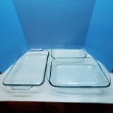 3 Glass Casserole Dishes