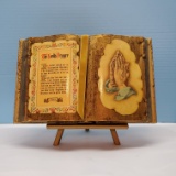 “The Lord’s Prayer” Plaque Made from Reader’s Digest Books on Wooden Stand