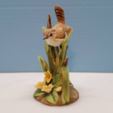 “Carolina Wren” Painted Ceramic Bird by Andrea Sadek 1986