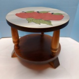 Small Handmade Wooden 2 Tier Round Stool