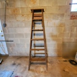 Old Wooden 6 ft. Easy Open Ladder from Carolina Ladder Co.