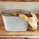 Galvanized Harvesting Bucket with Strap