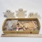 Lot of Assorted Wood Crafting Items in Cool Box