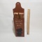 Vintage Wood Matchstick Holder with Matches
