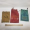 Lot of 3 Vintage Cloth Bank Bags