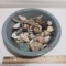 Vintage Enamel Bowl Filled with Assorted Shells and Stones