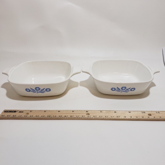 Lot of 2 Corning Ware Blue Cornflower Petite Pans