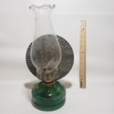 Vintage Oil Lamp with Eagle Reflector