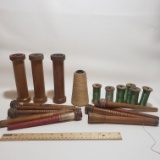 Nice Lot of Vintage Textile Spools and Items