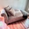 Chenille Rolled Arm Chaise Lounge with Pillows  - LOADING ASSISTANCE IS AVAILABLE