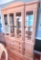 Light Finish 2 pc Wooden China Cabinet - LOADING ASSISTANCE IS AVAILABLE