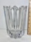 Excellent Orrefors Heavy Crystal Swedish Vase with Pointed Edge & Original Box